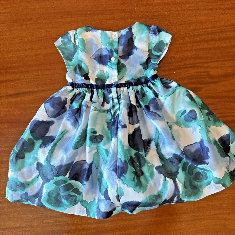 Lot of 2 Gymboree Dressed Up Dresses Girls‎ 2T Holiday Floral Blue Green, Black